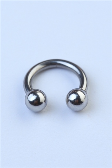 Düz Yarımay Silver Piercing