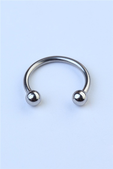 Düz Yarımay Silver Piercing