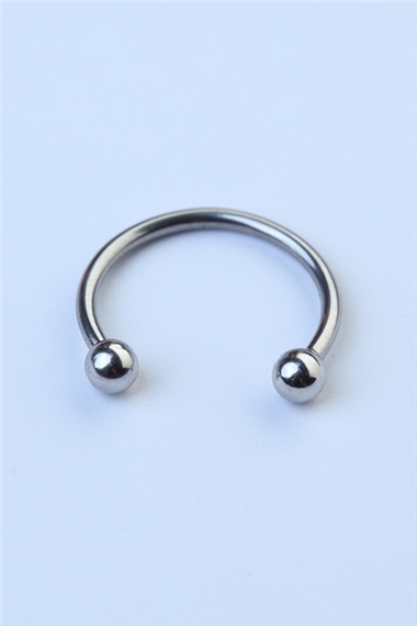 Düz Yarımay Silver Piercing