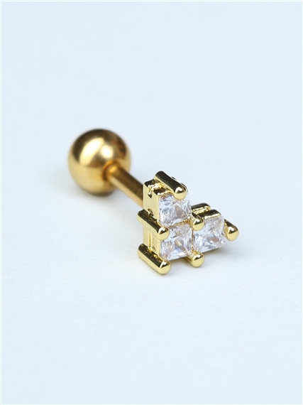 Geometric Kalp Gold Piercing