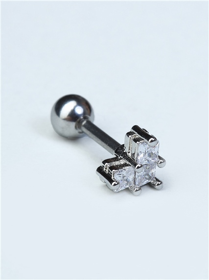 Geometric Kalp Silver Piercing