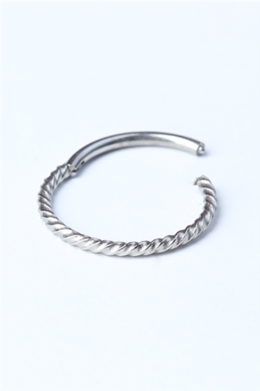 Hasır Gizli Kilit Büyük Boy Halka Silver Piercing