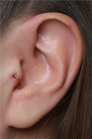 Hasır Gizli Kilit Halka Mini Boy Gold Piercing