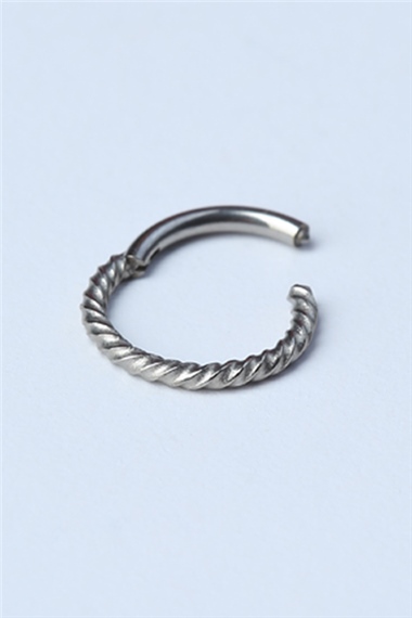 Hasır Gizli Kilit Küçük Boy Halka Silver Piercing