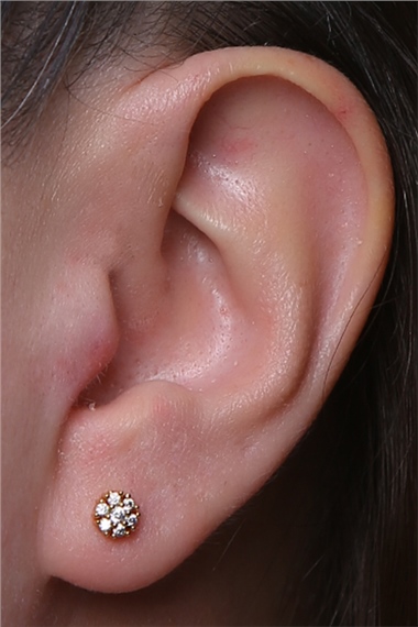 Kar Tanesi Gold Piercing