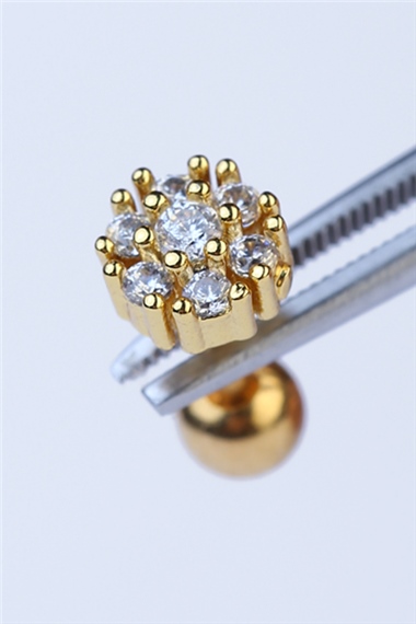 Kar Tanesi Gold Piercing