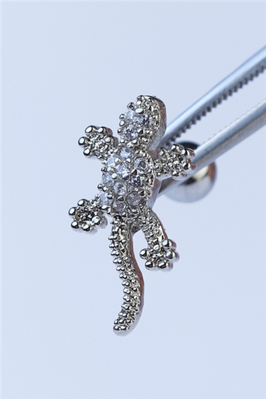 Kertenkele Silver Piercing