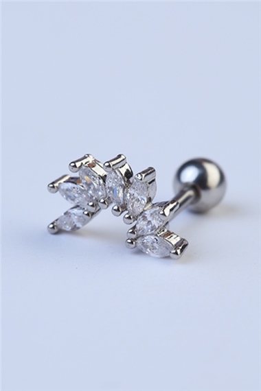 Kıvrak Markiz Silver Piercing