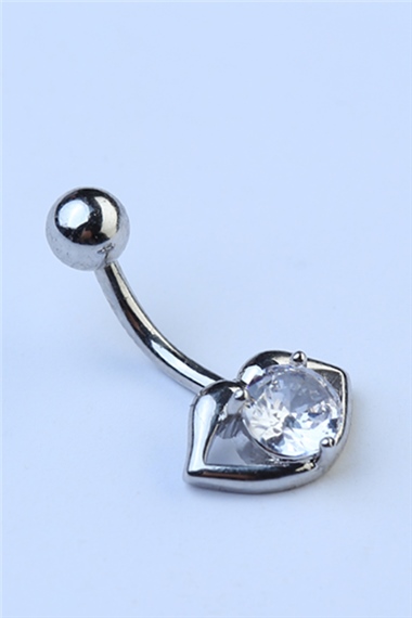 Lips Taşlı Silver Piercing