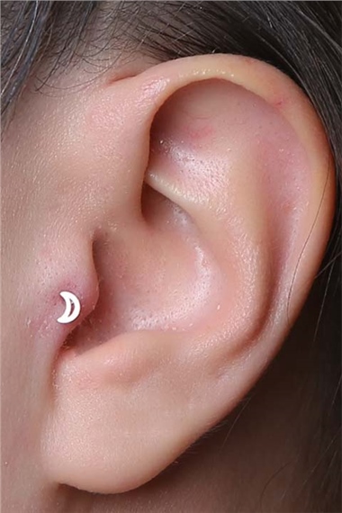 Midi Ay Silver Piercing