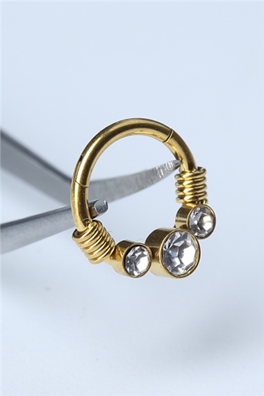 Minions Gizli Kilit Halka Gold Piercing