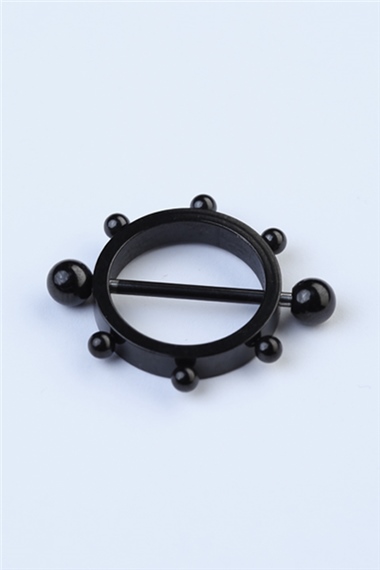 Nipple Yuvarlak Siyah Piercing