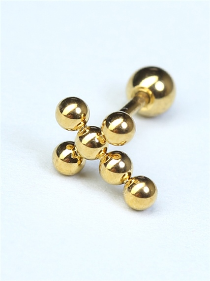 Nokta Haç Gold Piercing