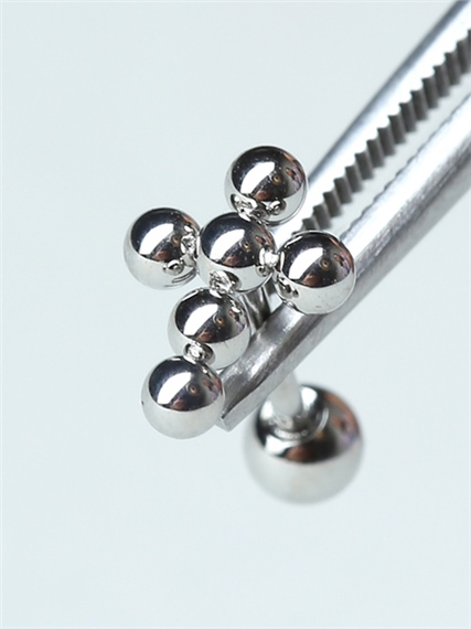 Nokta Haç Silver Piercing