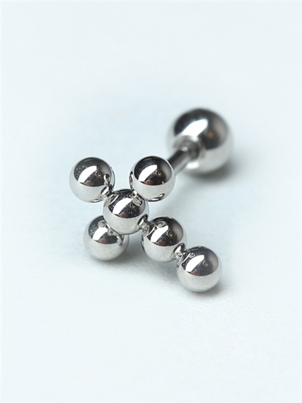 Nokta Haç Silver Piercing