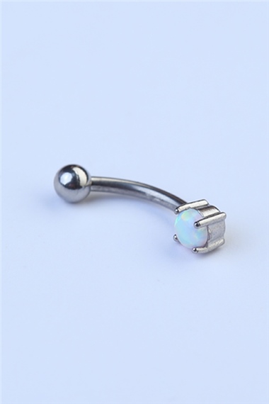 Opal Taşlı Kaş & Rook Silver Piercing