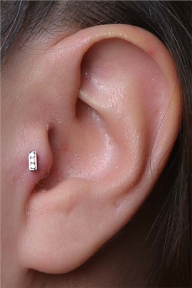 Parça Taş Baget Labret Silver Piercing