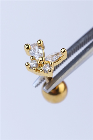 Sabit Kelebek Gold Piercing