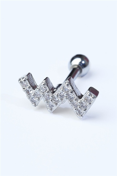 Sabit Zikzak Silver Piercing 