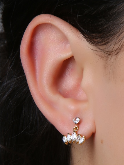 Sallanan Beşli Markiz Gold Piercing