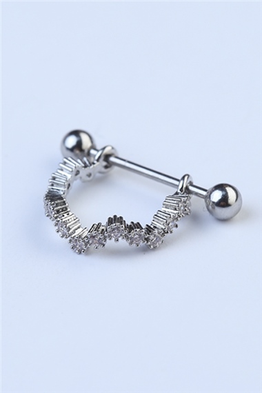 Sallantı Zikzak Silver Piercing