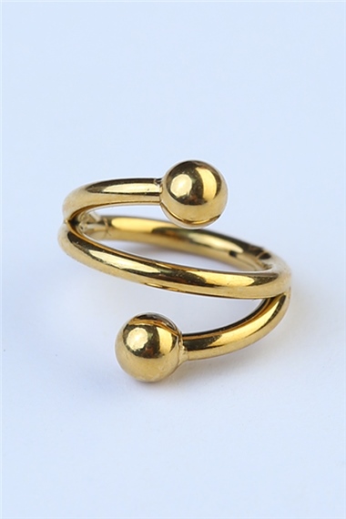 Sarmal Gizli Kilit Halka Gold Piercing