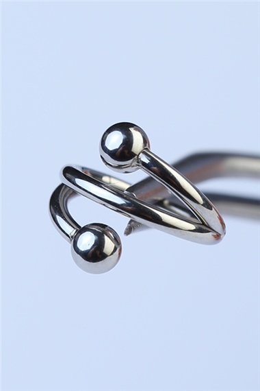 Sarmal Gizli Kilit Halka Silver Piercing