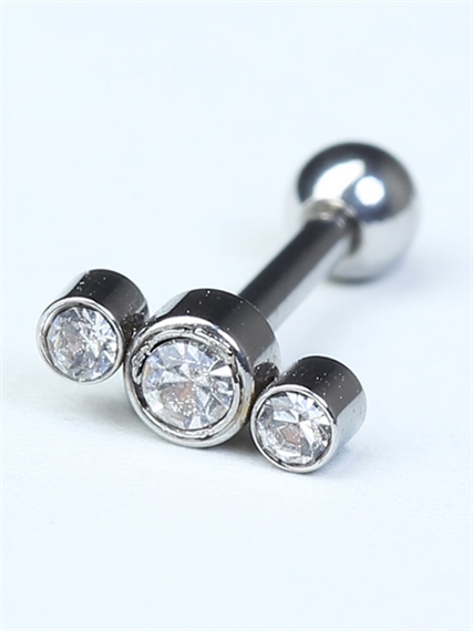 Sıra 3 Taş Silver Piercing