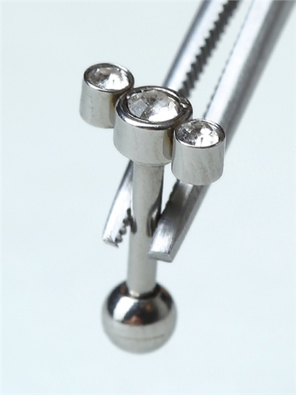 Sıra 3 Taş Silver Piercing
