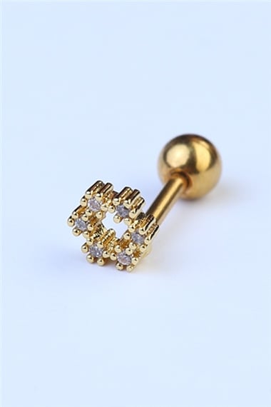Taç Çiçek Gold Piercing