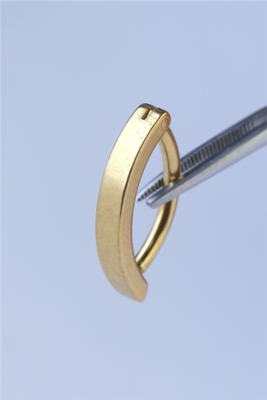 Tam Tur Elips Göbek Gold Piercing