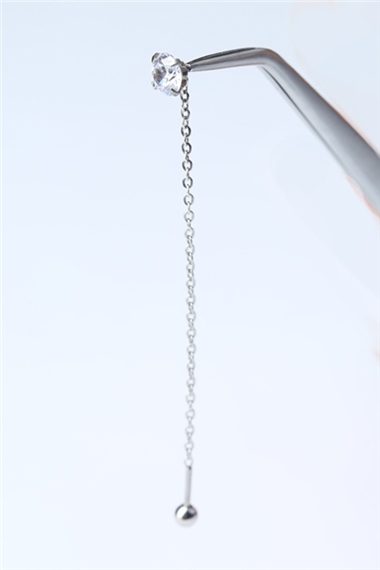 Taşlı Sarkaç (Küpe) Silver Piercing
