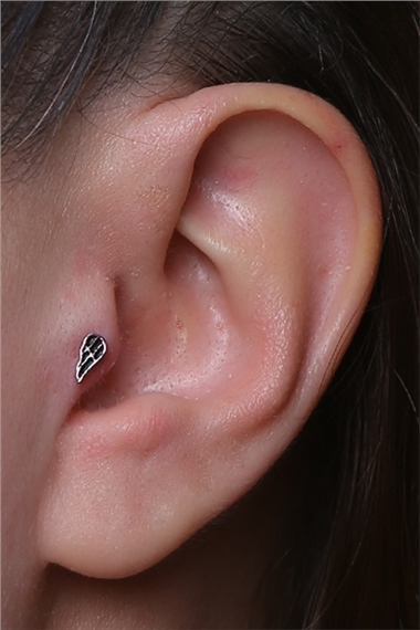 Tek Kanat Silver Piercing