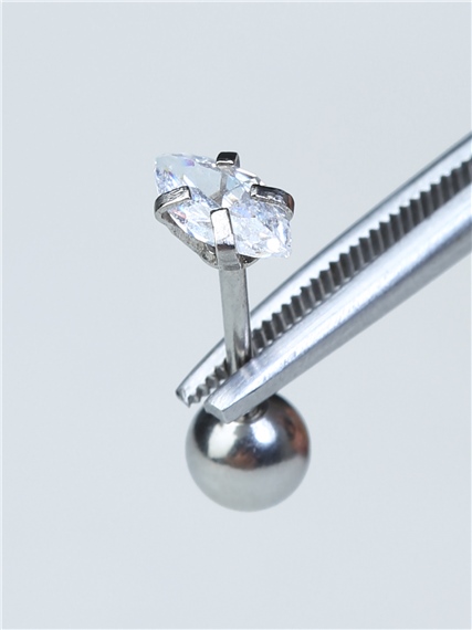 Tekli Markiz Silver Piercing