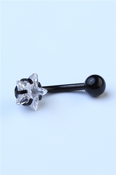 Toplu Yıldız Göbek Siyah Piercing