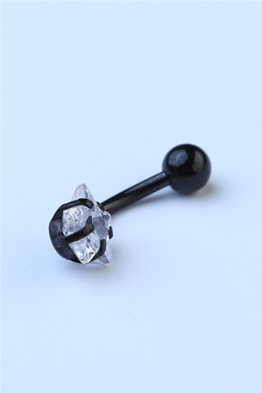 Toplu Yıldız Göbek Siyah Piercing