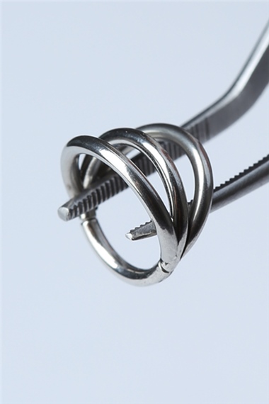 Üç Sıra Gizli Kilit Halka Silver Piercing