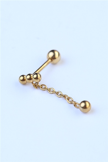 Üç Top Sallantı Gold Piercing