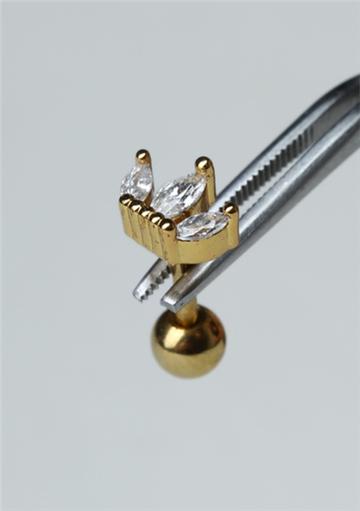 Üçlü Markiz Gold Piercing