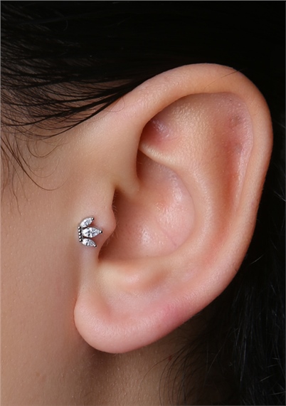 Üçlü Markiz Silver Piercing