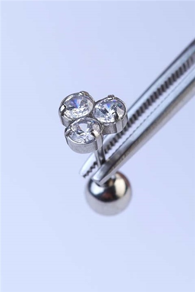 Üzüm Model Büyük Boy Silver Piercing