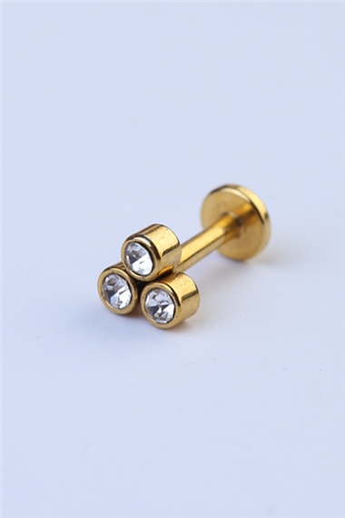 Üzüm Model Küçük Boy Labret Gold Piercing