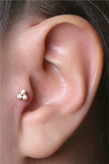 Üzüm Model Küçük Boy Labret Gold Piercing