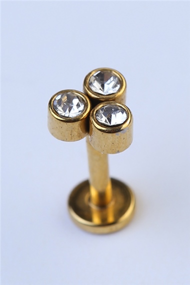 Üzüm Model Küçük Boy Labret Gold Piercing
