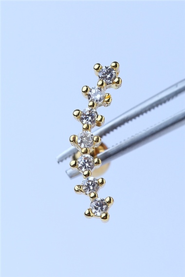 Yedili Arc Gold Piercing