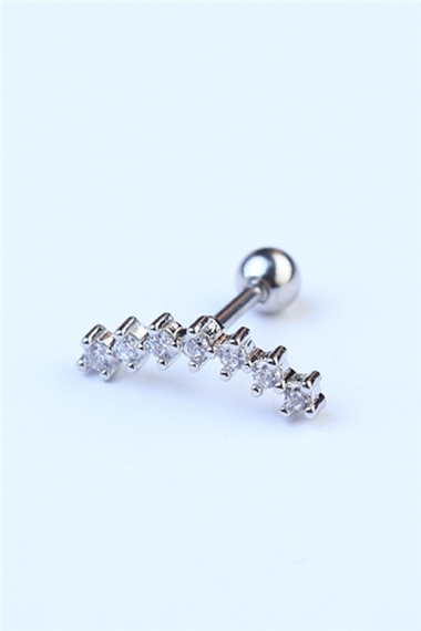 Yedili Arc Silver Piercing