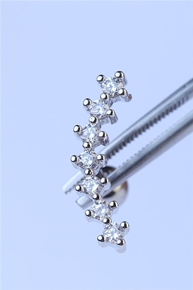 Yedili Arc Silver Piercing