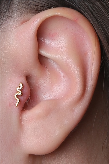 Yılan Labret Gold Piercing