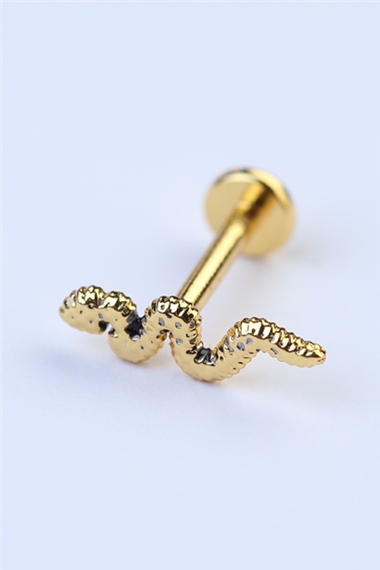 Yılan Labret Gold Piercing