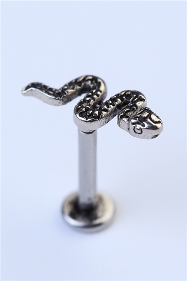 Yılan Labret Silver Piercing